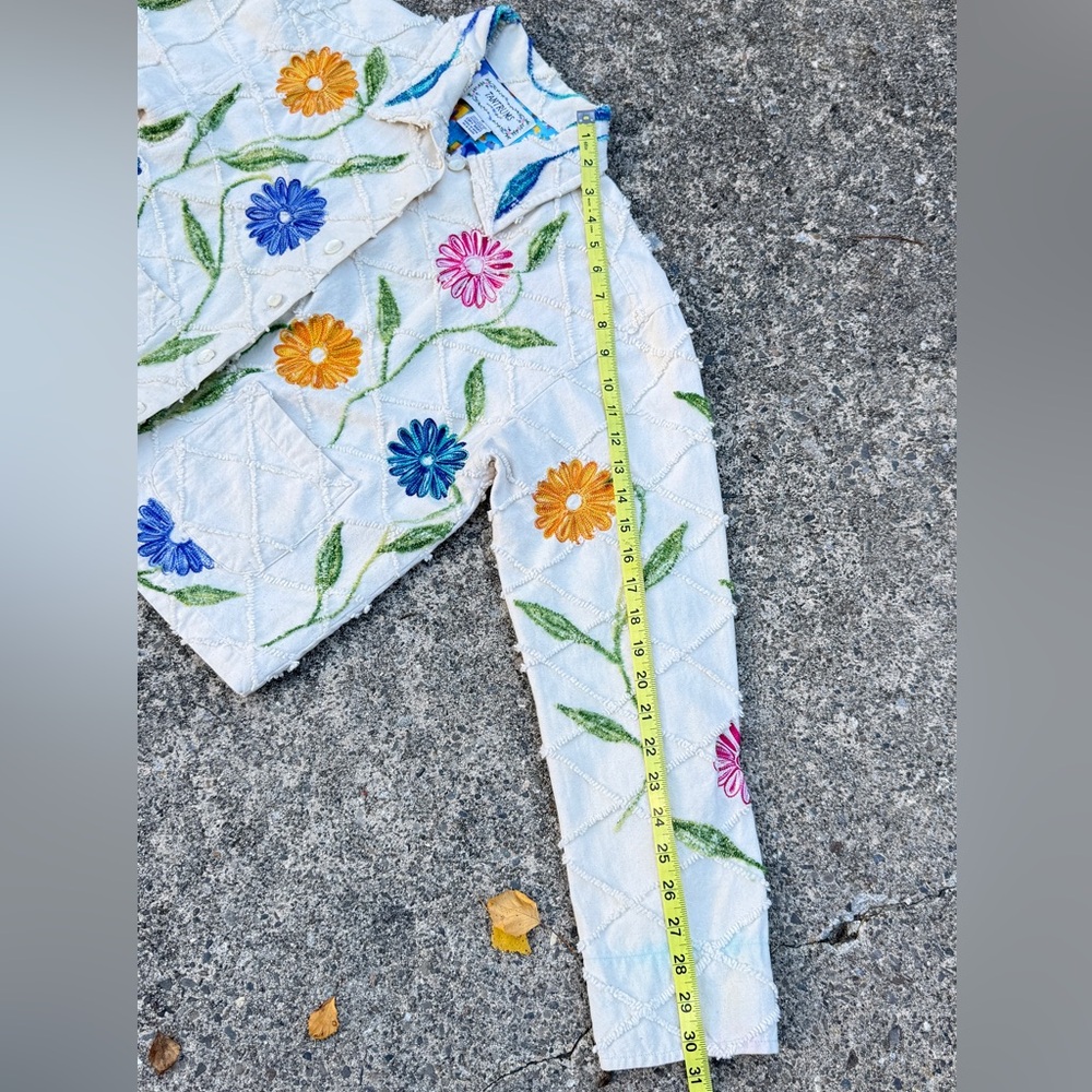 Tantrums White Floral Embroidered Bomber Jacket - Picture 12 of 12